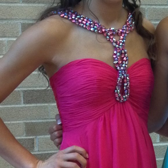 Sherri Hill Prom Dress - Size 2 - Fuchsia - Picture 5 of 9